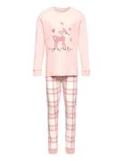 Pajama Placment Check Lindex Pink