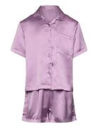 Pajama Satin Set Short Lindex Purple