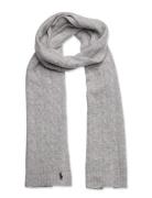 Rib-Knit Wool-Cashmere Scarf Polo Ralph Lauren Grey