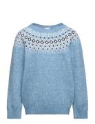 Sweater Knitted Fairisle Lindex Blue