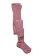 Tights 1P Bag Wool Rib Lindex Pink