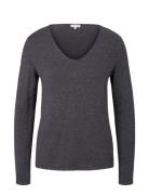 Sweater Basic V-Neck Tom Tailor Navy