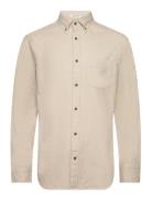 Reg Herringb Flannel Shirt GANT Beige