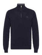 Cotton Pique Half Zip GANT Navy