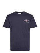 Reg Archive Shield Emb Ss T-Shirt GANT Navy