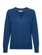 Md Merino Wool V-Nk Sweater Tommy Hilfiger Navy