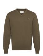 Classic Cotton V-Neck GANT Khaki