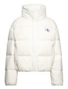 Down Soft Touch Label Puffer Calvin Klein Jeans White