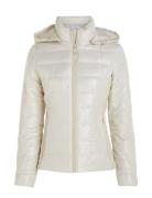 Lw Padded Waisted Nylon Jacket Calvin Klein White