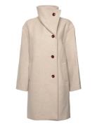 Midi Maxi Lapel Coat Mango Beige