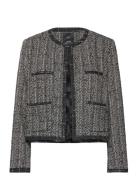 Trim Tweed Jacket Mango Black