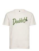 Ace Script & Badge T-Shirt Double A By Wood Wood Cream