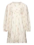 Dress Ls Aop W. Lining Minymo Cream