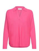 Curved Open Collar Davida Cashmere Pink