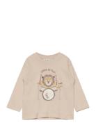 Cotton Printed T-Shirt Mango Beige