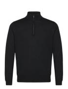100% Merino Wool Sweater With Zip Collar Mango Black