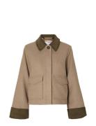 Slfashley Wool Jacket Selected Femme Brown