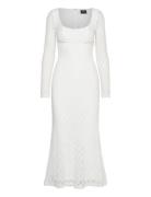 Adoni Lace Midi Dress Bardot White