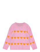 Kmgdana L/S Heart O-Neck Knt Kids Only Pink