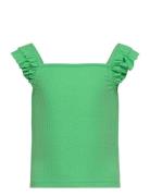 Kognella S/L Frill Strap Top Jrs Kids Only Green