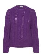 D6Flory Cable Sweater Dante6 Purple
