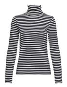 Slim Striped Rib Turtleneck GANT Blue