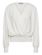 Msgasia Modal Wrap Blouse Minus White