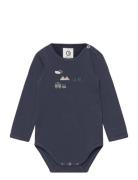 Caravan Applique L/S Body Müsli By Green Cotton Navy