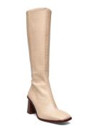 East Alli St Beige Leather Boots ALOHAS Beige