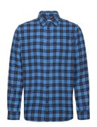 Loose Fit Checkered Shirt - Gots/Ve Knowledge Cotton Apparel Blue