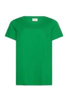Carbonnie Life S/S V-Neck A-Shape Tee ONLY Carmakoma Green