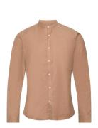 Yarn Dyed Oxford Superflex Shirt L/ Lindbergh Brown