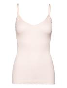 Silk Strap Top W/ Elastic Band Rosemunde Pink