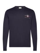 Reg Medium Archive Shield Ls T GANT Navy