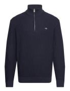 Cotton Texture Halfzip GANT Blue