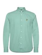 Cotton Linen Button Down Shirt Lyle & Scott Green