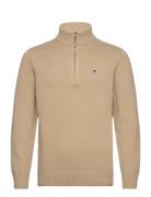 Blu Halfzip Jumper Double A By Wood Wood Beige