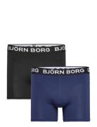 Bamboo Cotton Blend Boxer 2P Björn Borg Blue