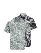 Jorlafayette Aop Shirt Ss 2Pk Mp Jack & J S Black