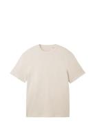 Relaxed Structured T-Shirt Tom Tailor Cream
