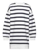 Striped Sweatshirt Dress Mango Navy