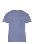 Regular Big Owl T-Shirt - Gots/Vega Knowledge Cotton Apparel Blue