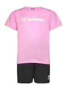 Hmlplag Shorts Set Hummel Pink