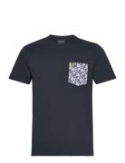 Floral Print Pocket T-Shirt Lyle & Scott Navy