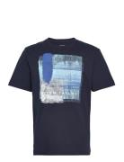 Printed T-Shirt Tom Tailor Blue