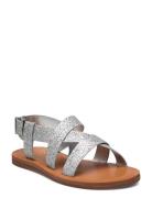 Sequin Sandals Mango Silver