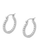 Lunar Earrings Silver/White Large Mockberg Silver