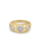 The Bezel Heart Signet Ring- Gold- 6 LUV AJ Gold