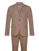 Bs Pollino Classic Fit Suit Set Bruun & Stengade Brown