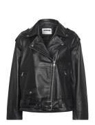 Nmpaulina Leather Biker Jacket NOISY MAY Black